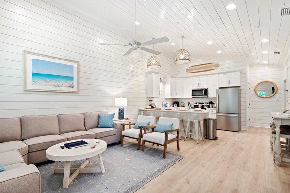 Spacious open-concept design seamlessly connecting the kitchen and living room!