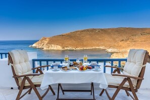 View of the Aegean from the master's bedroom balcony