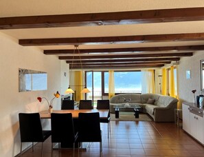 Living room with dining area