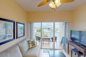 Living room overlooking bay