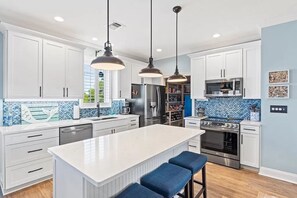 Newly renovated chefs kitchen with all new appliances and a huge walk in pantry