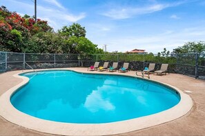 Take a break from the saltwater ocean and refresh yourself with a dip in the community pool