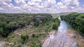 Casa Grande is on the left with the pathway leading to our riverfront.