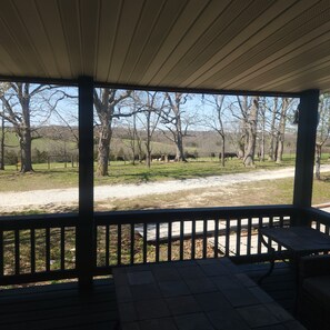 Beautiful pasture views off front covered porch