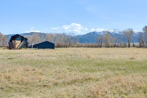 Outdoor Space | Fire Pit | Outdoor Seating & Dining | Mountain & Lake Views