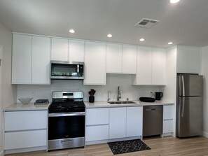 Brand New European Cabinets and stainless appliances in Kitchen