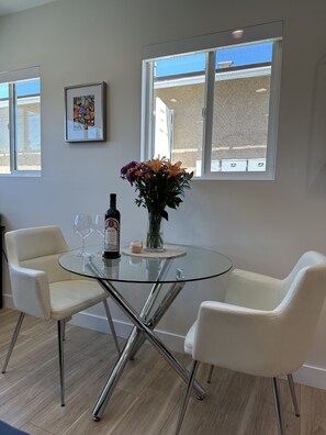 Cozy dining area.