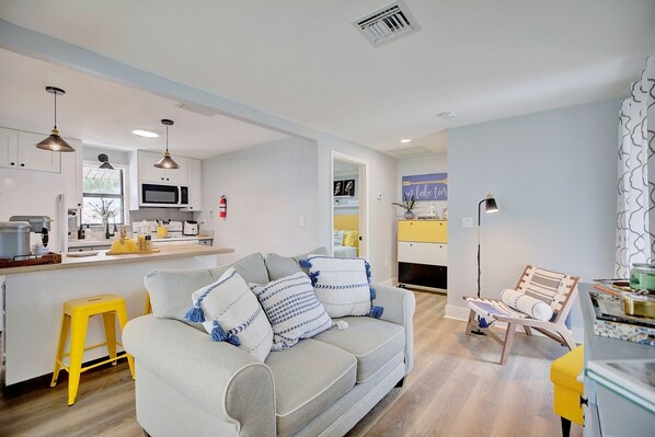 Step Into Comfort with this Chic Living Area.