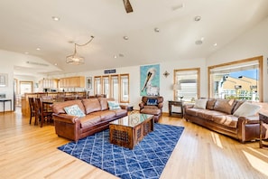 Top-Level Living Room with Deck Access