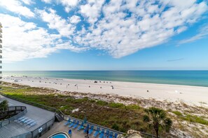 Take in the beautiful views from your beachfront balcony