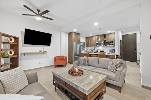Spacious and cozy living room.