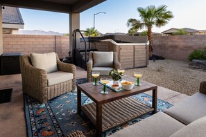 Watch the sun go down with a beverage in hand in the outdoor seating area.