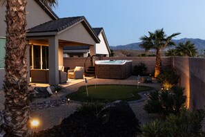 Views at sunset from the property.