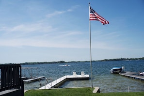 View of Gun Lake from the yard.
