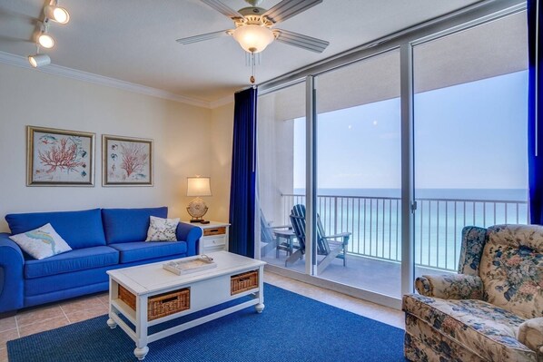 Living room with balcony access