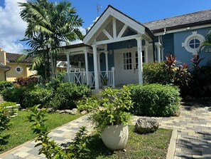 front of the villa