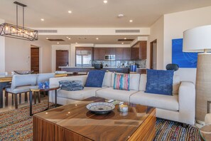 Diamante Ocean Club Residence OCR 305 Living Room with Ocean, Beach, and Sunset Views, Jun 13, 24