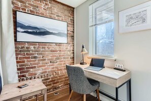 One of two in unit desks to make remote working easy and comfortable