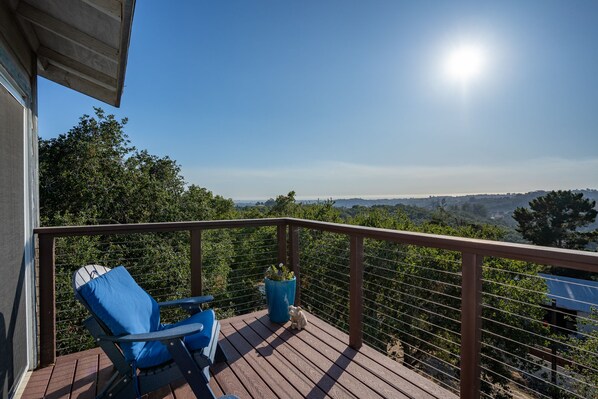 back porch with valley views