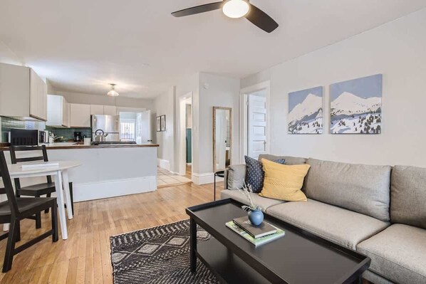A functional and comfortable living room