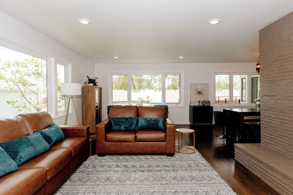Comfortable living room with Smart TV