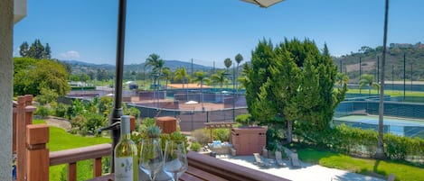 The patio offers a perfect spot to enjoy breakfast together or share a glass of wine while taking in the view.