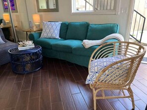 New couch has been installed. There is a sofa bed that can sleep two. 