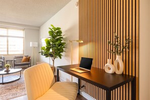 Workstation with oversized desk and chair