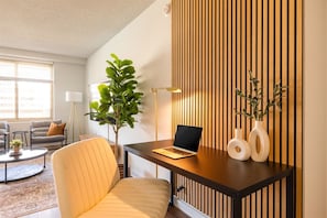 Workstation with oversized desk and chair