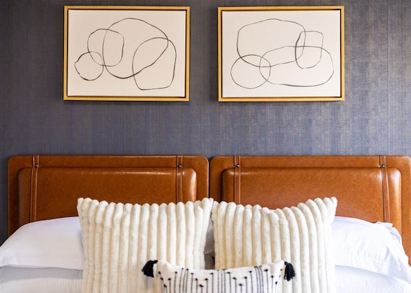 Luxe King Bed with memory foam mattress