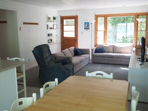 OVERALL:  The very comfy living room and dining table.