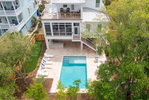 View of backyard