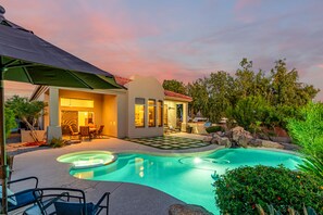 Private Backyard with Heated Pool & Hot Tub
