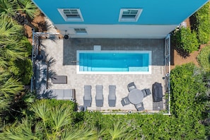 Slice of Paradise Pool Ariel Shot