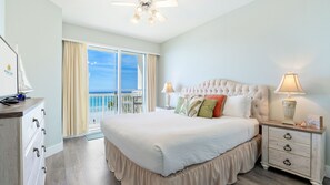 Master bedroom with balcony access