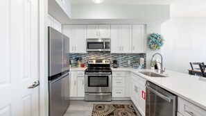 Fully stocked kitchen