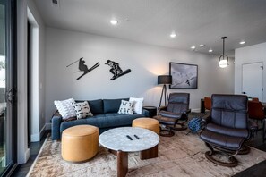 Put your feet up and relax with a good book, or enjoy conversation with family and friends in the comfortable living room. The sleeper sofa is available for additional guests.