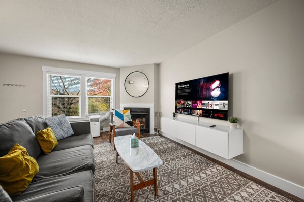 Enjoy entertainment on the large Smart TV to stream your favorite program!