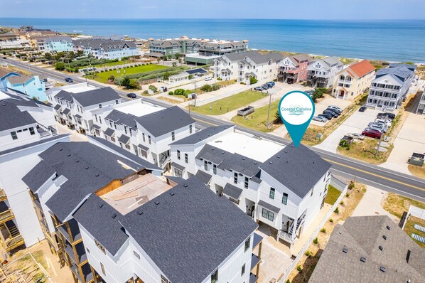 OB304: Ocean Breeze 304 | Front Exterior Aerial - Close to the Beach!