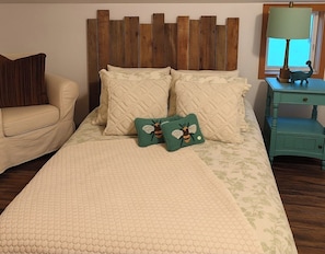 One of two queen beds.