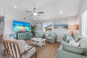 Bright and open, sleeper sofa