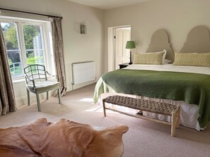 Agata bedroom with superking bed and south facing views