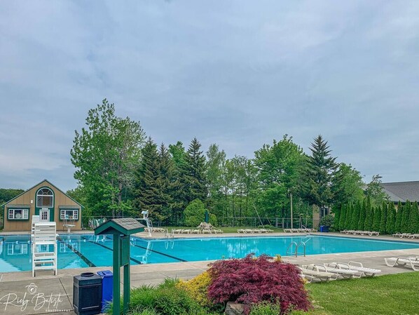 Take a plunge into the Olympic-sized pool  just 3 minutes from the house