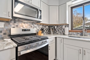 Fully-equipped Kitchen with Stainless Steel Appliances