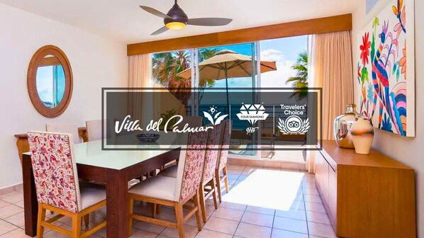 Award-winning luxury suite with ocean vistas at Villa del Palmar.