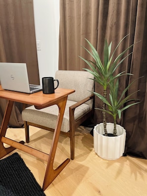 Desk for getting work done and making your stay productive!
