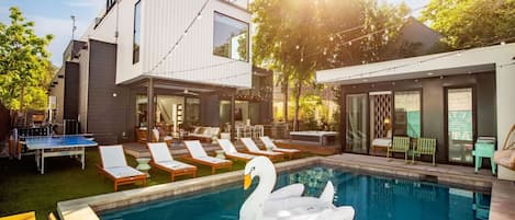 Backyard w/pool and Casita.