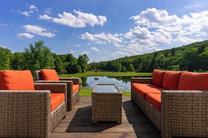 Lakeside serenity with outdoor living.