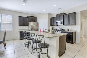 Kitchen Counter With bar stools