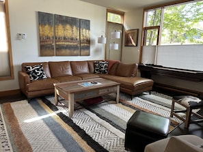 Lounge on the leather couch, wait for your turn at shuffleboard, chat with friends and family, this is the perfect landing pad for your Bend visit!